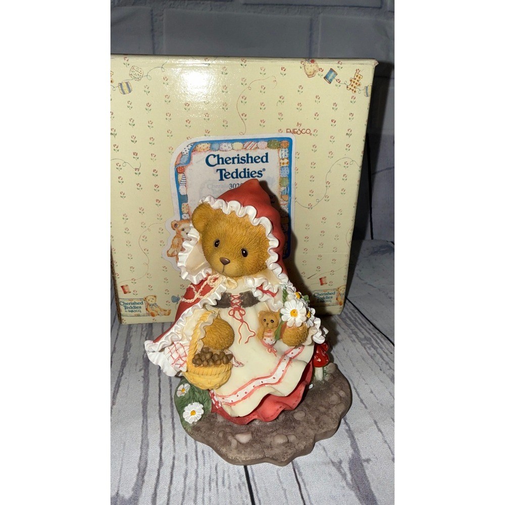 Cherished Teddies Lois To Grandmothers House We Go 302511 Red Riding Hood 1997